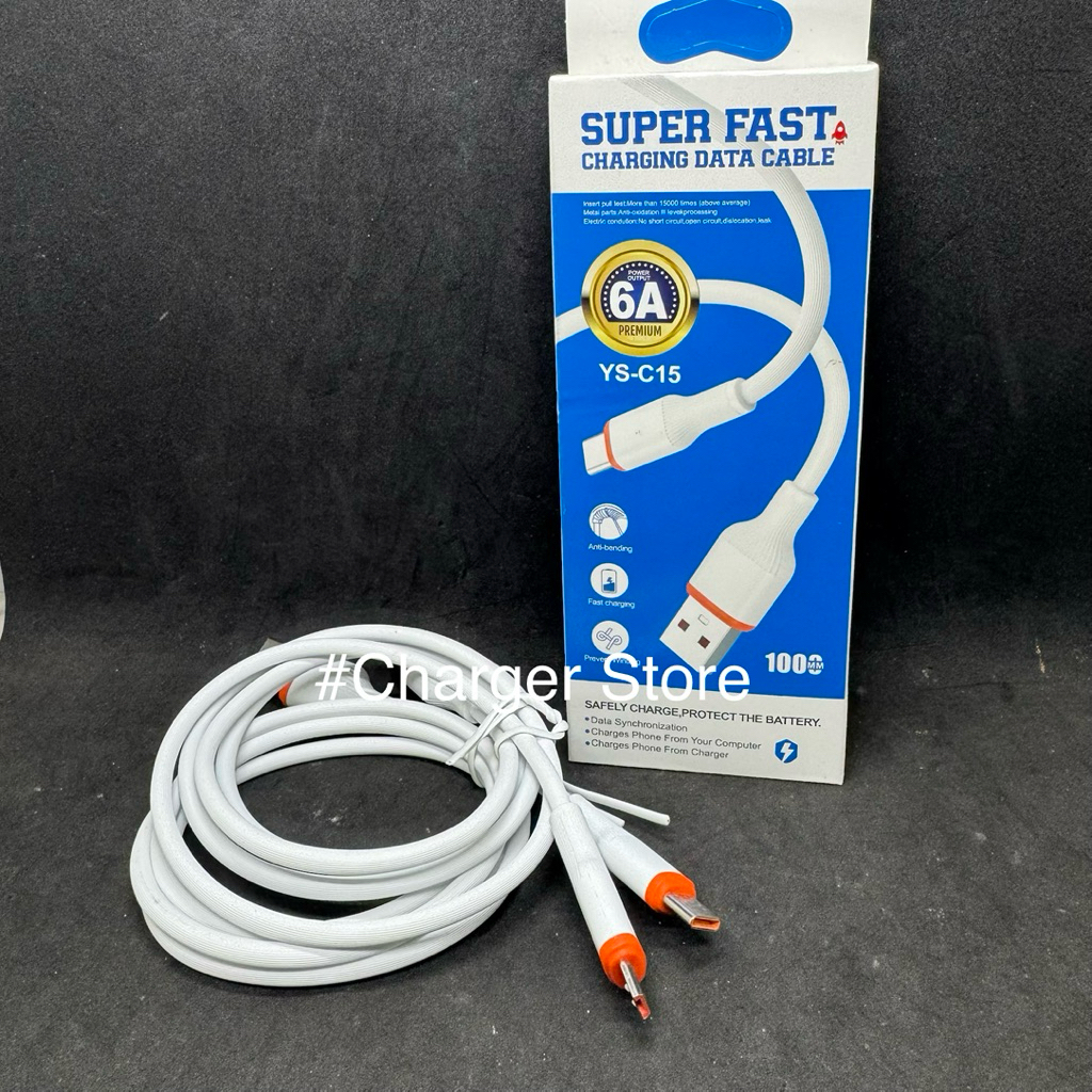 สายชาร์จ Micro USB และ Type C ของ Android ชาร์จเร็ว 6A 1M การชาร์จอย่างรวดเร็วระดับพรีเมียมที่เสถียร
