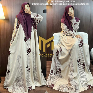Abaya Kaftan Motif Rosa Terbaru Rayon Jumbo Adem Nyaman Tebal Busui Gamis Dress Panjang Wanita Muslim Cantik mewah murah