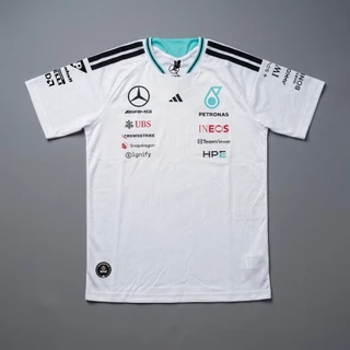 เสื้อยืด MERCEDES AMG PETRONAS FORMULA 1 TEAM DRIVER PREMIUM WHITE MARCEDES เสื้อยืด 2026