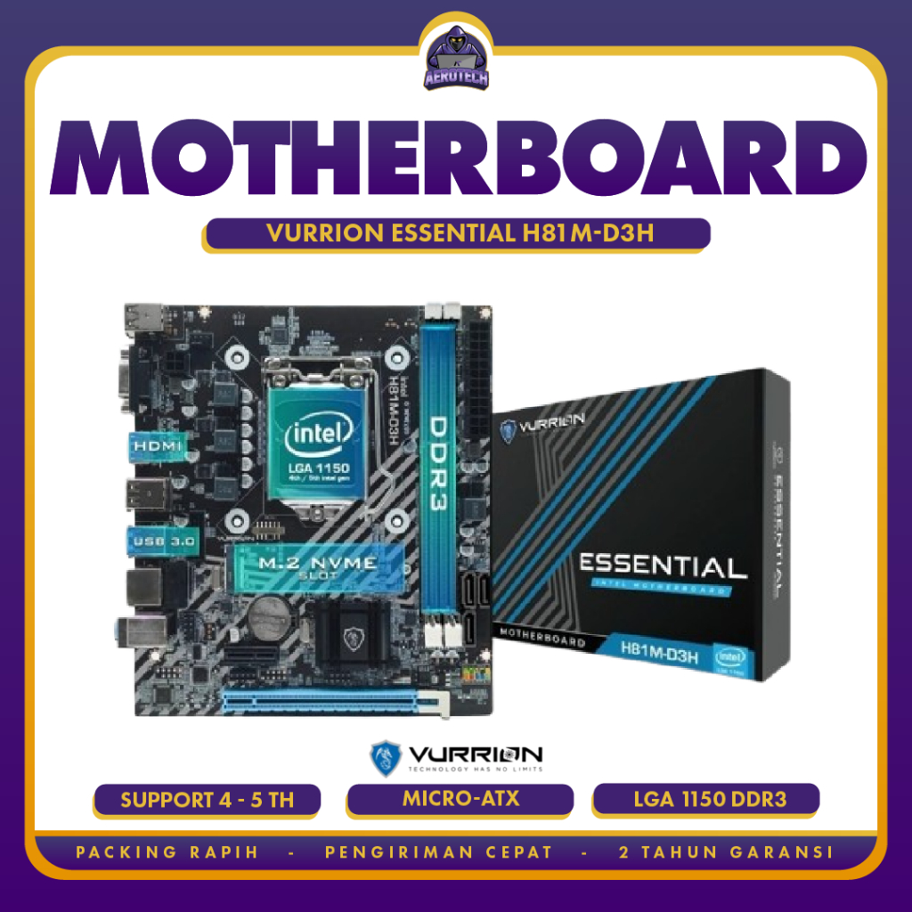 VURRON ESSENTIAL MOTHERBOARD H81M-D3H