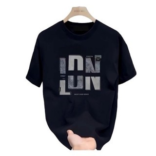 Kaos Pria dengan Huruf "LON" yang Dipisahkan Keren - Kaos Lengan Pendek 100% Katun, Model Terbaru 2025 | Diskon 50%  Pengiriman Gratis 