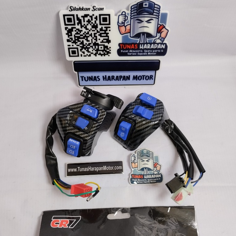 VIETAM MIO / JUPITER MX SWITCH SET [BLUE CARBON] ขวา + ซ้าย KG 147-2 MU-FAC / CR7