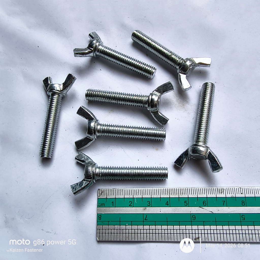 M8x40 Wing Bolt 12 Butterfly Ear 4cm Wing Bolt
