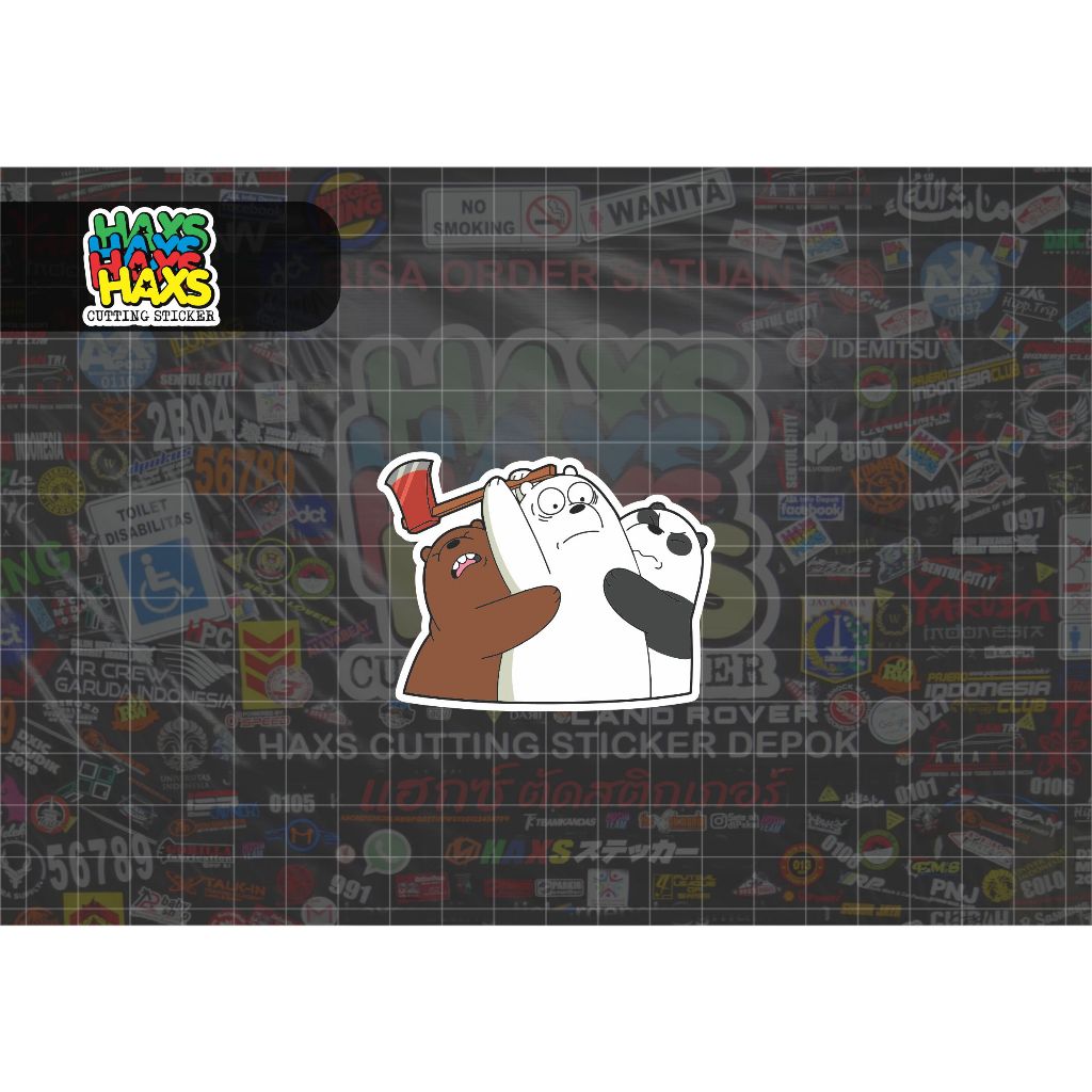 สติ๊กเกอร์ We Bears V2 PRINT & CUT ขนาด 6.5 ซม