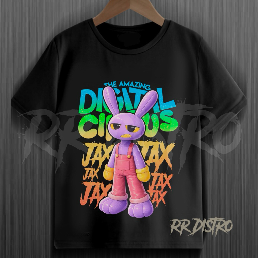 เสื้อยืดเด็ก Rrdistro The Amazing Digital Circus Pomni & Jax น่ารัก / Jax สีใหม่เต็ม