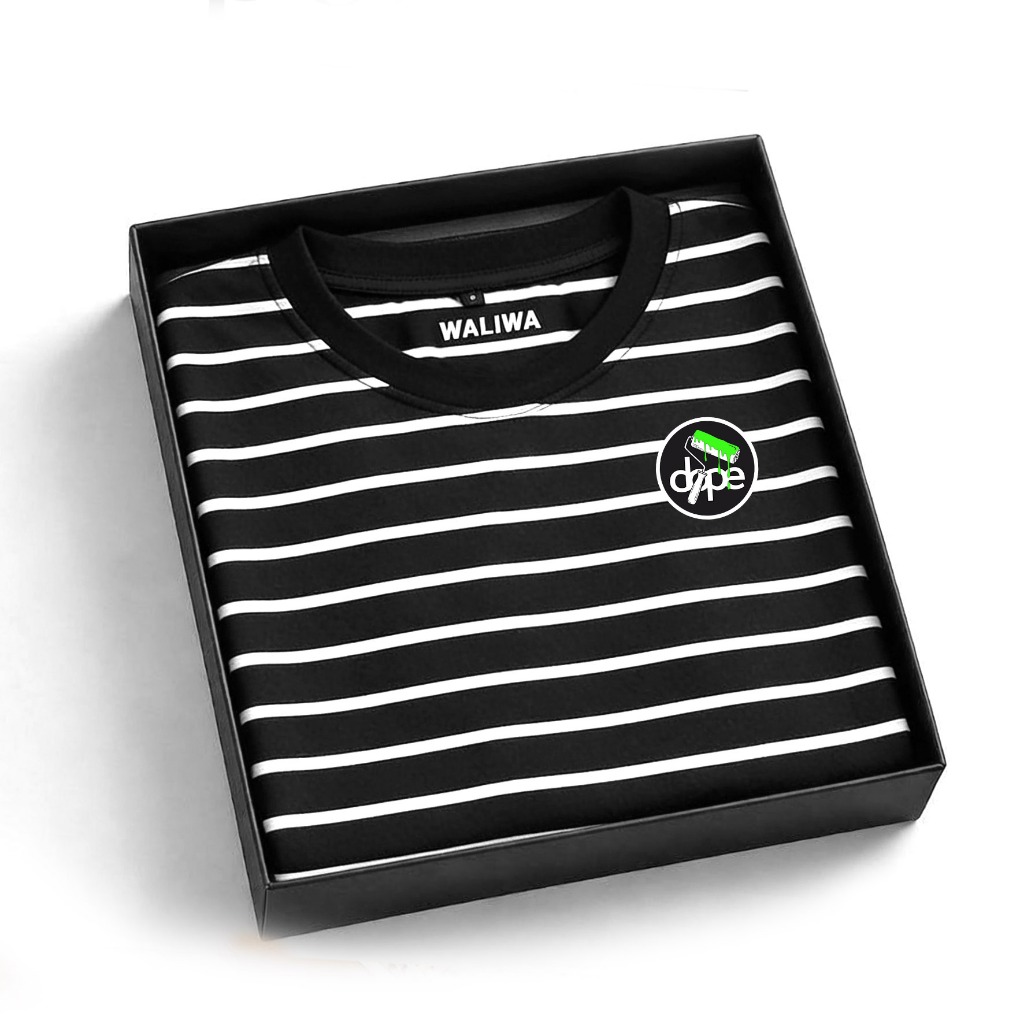 Walawa T-Shirt Mens Striped T-Shirt เสื้อยืด Cool Distro Dope