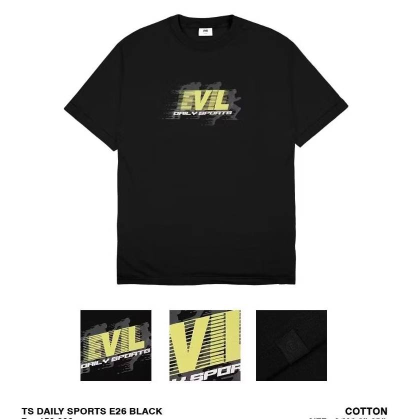 เสื้อยืด EVIL ARMY "TS DAILY SPORTS E26 BLACK" - HOOPS BANJARMASIN