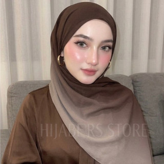 Pashmina Gradasi Gradia Pashmina Ombre Pashmina 2 Warna Finishing Jahit Tepi