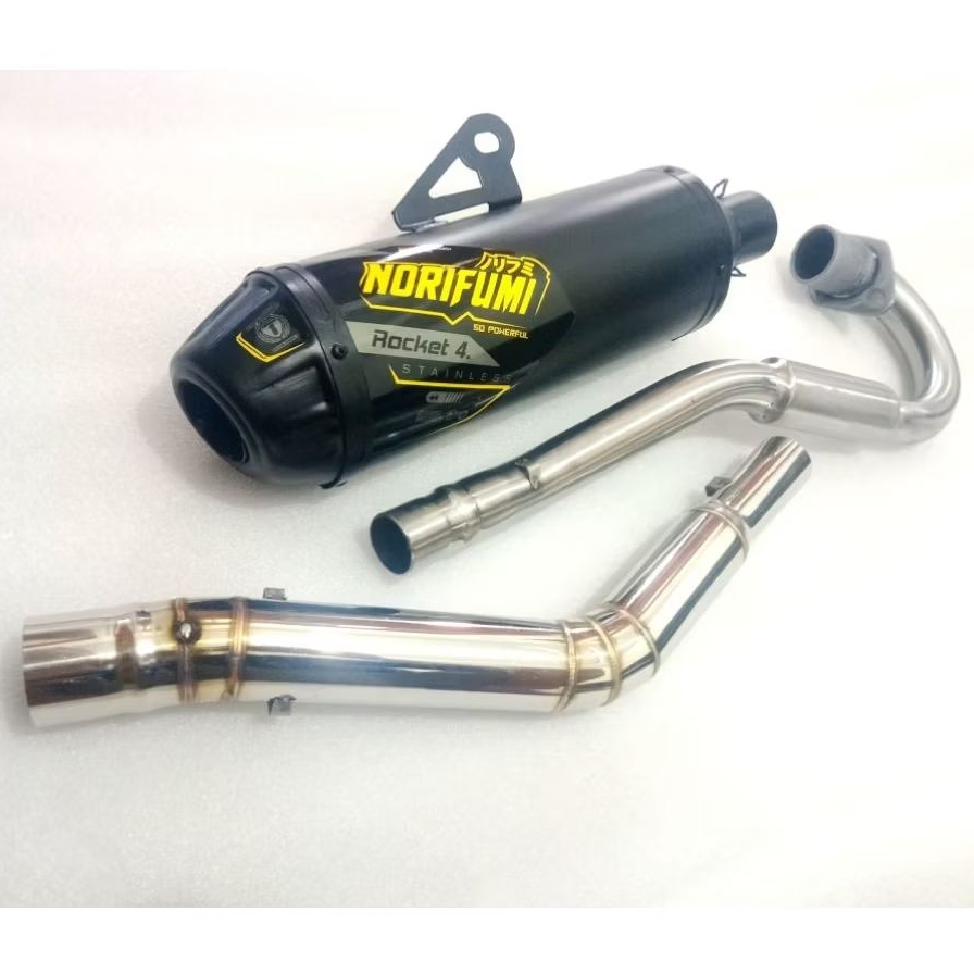 Racing ไอเสีย norifumi rocket4 ประเภทสีดํา 1 ชุดเปิดท่อสําหรับ ksr110 msx125 xtz125 klx150 crf150 wr155 xr150