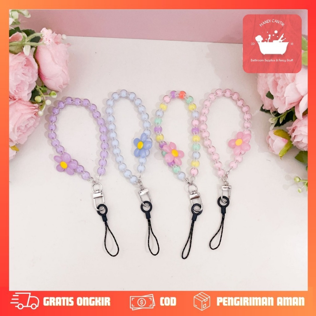 MATAHARI PEARL SUNFLOWER HANDPHONE PHONE STRAP MN-2228 CUTE CUTE PHONE STRAP