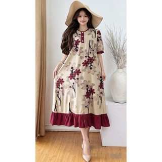 daster WANGKI KOMBINASI bumil busui motif bunga