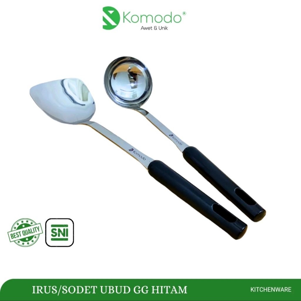 Sode Komodo / Irus Komodo GG Black THICK Komodo Ubud ไม้พายสแตนเลส