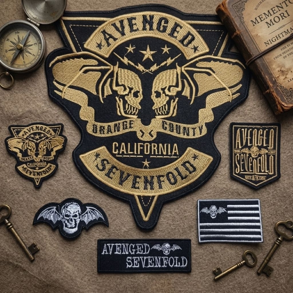 BACK PATCH AVENGED SEVENFOLD EMBLEM EMBROIDERY MUSIC BAND AVG A7X PATCH EMBROIDERY