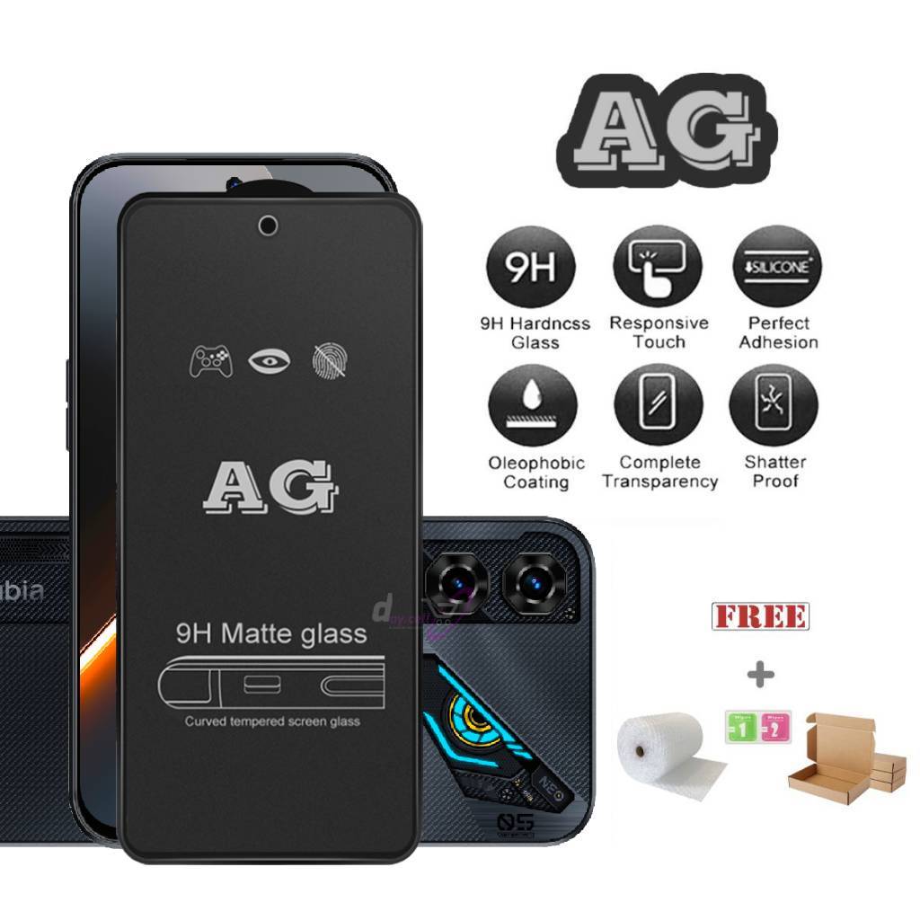 ZTE nubia AG Matte กระจกนิรภัยกันแสงสะท้อน Full Cover Edge กันรอยขีดข่วน สําหรับ Neo 5 5G/GT 5G/Neo 3 5G/GT/Neo 2 5G/Neo 5G