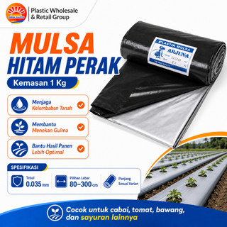 Mulsa hitam perak  lebar 80 cm / 100 cm / 120 cm kemasan 1kg