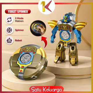 SK-M402 Mainan Anak Fidget Spinner 2in1 Karakter Bisa Berubah Bentuk Robot / Mainan Anak Spinner Fingertrip Fidget Gyro Robot DIY Toy Kids