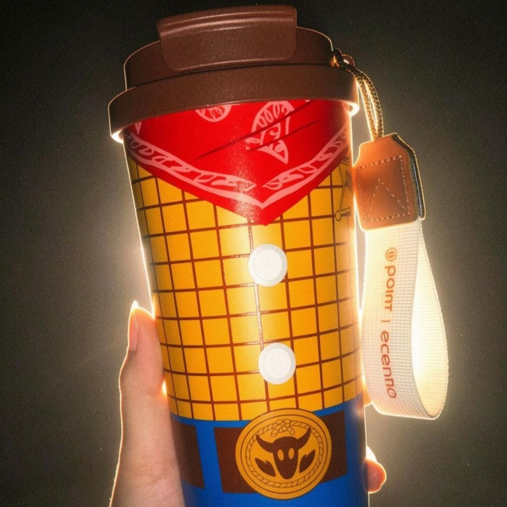 Merchanded Tumbler Point Coffee x Toy Story x Ecentio Woody, Jessie, Buzz Lightyear และ Merchantress Tumbler CGV Toy Story 5 Woody Jessie Buzz