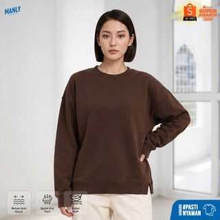 Aluna Kaos Oversize Wanita Lengan Panjang Organic Silk Cotton Combed with Slit