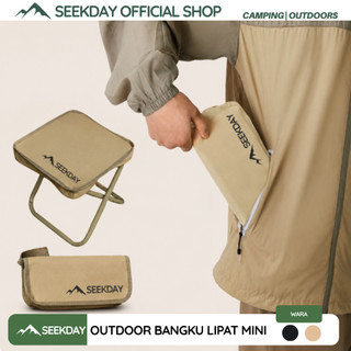 Seekday Outdoor Kursi lipat mini portabel - tas penyimpanan gratis - kursi lipat empuk Camping Bangku pancing lipat