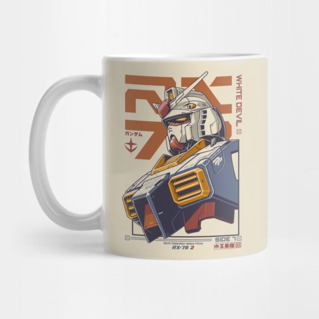RX-78-2 Original Gundam White Devil Amuro Ray Mobile Suit Anime - Rx 78 2 กันดั้มแก้วชา