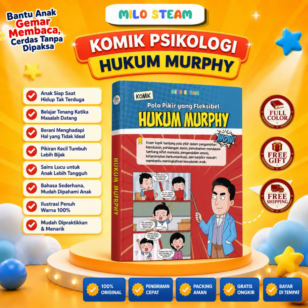 หนังสือ Murphy Law สําหรับเด็ก: การ์ตูนรูปแบบการคิดแบบยืดหยุ่น Murphy Law 160 หน้า - MiloStem