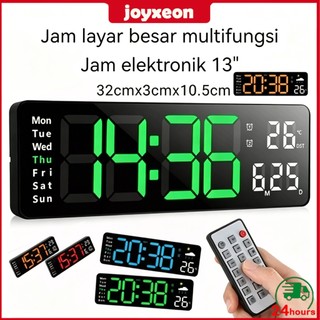 Jam Dinding / Meja Digital LED Wireless Tampilan Kalender / Alarm + Suhu