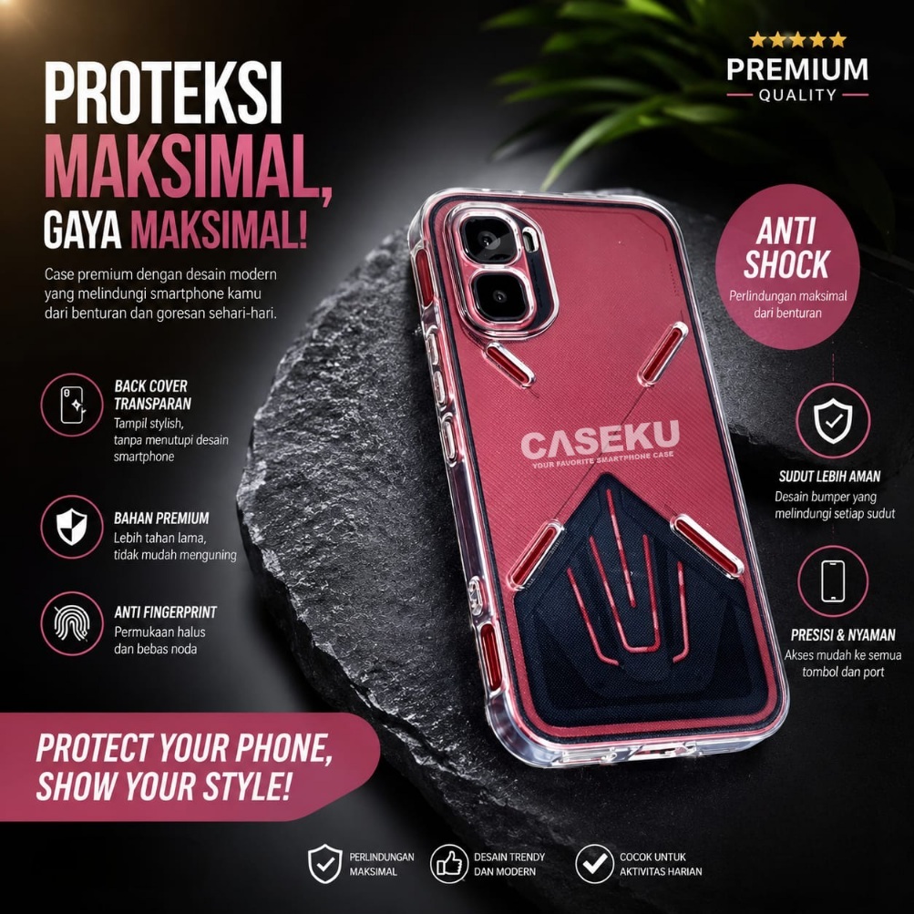 เคส Infinix GT 50 Pro - เคสใส Bening 2.0mm Premium Softcase สําหรับ Infinix GT 50 Pro CH-01