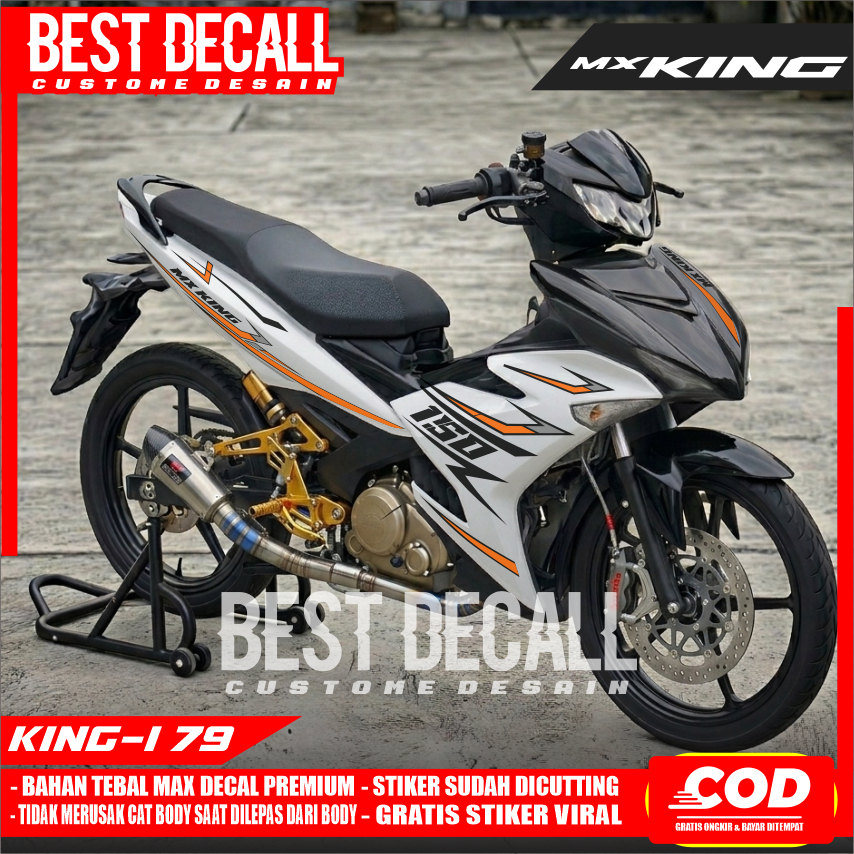 UNGU UV Transparent Sticker Striping mx king 150 Maxdecal Material Purple Orange Design king-i 79