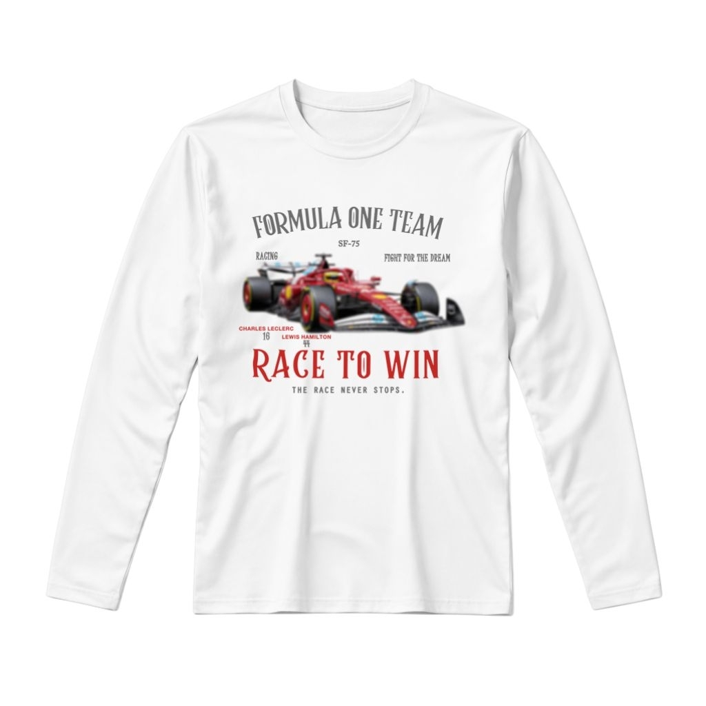 F3r-rarr1 Race To Win เสื้อยืดแขนยาว Unisex