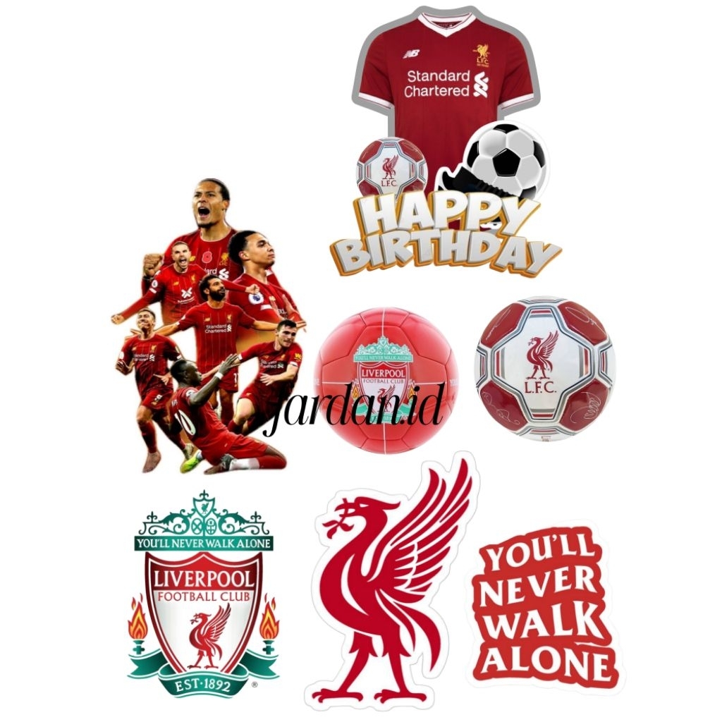LIVERPOOL CUSTOM NAME TOPPER/ LIVERPOOL THEMED BIRTHDAY เค้ก TOPPER