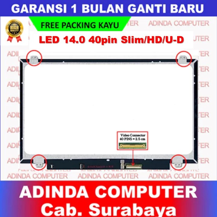 LAYAR หน้าจอ LED LCD Asus A46 A46C A46CA A46CB A46CM K46 K46CM K46CA K46CB