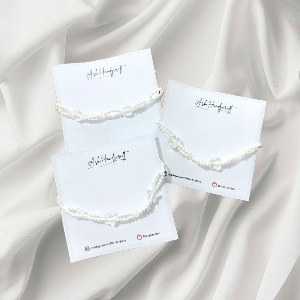 GMC005 [TG] สร้อยข้อมือลูกปัดมุกระดับพรีเมียม สร้อยข้อมือความงามสําหรับผู้ใหญ่และเด็ก