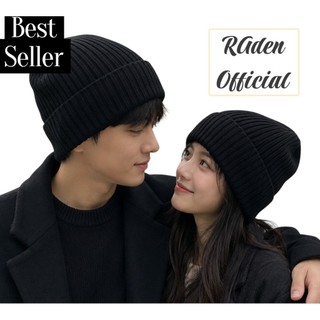 RADEN Topi Kupluk Rajut Winter Beany Tebal pria/wanita dewasa nyaman di pakai