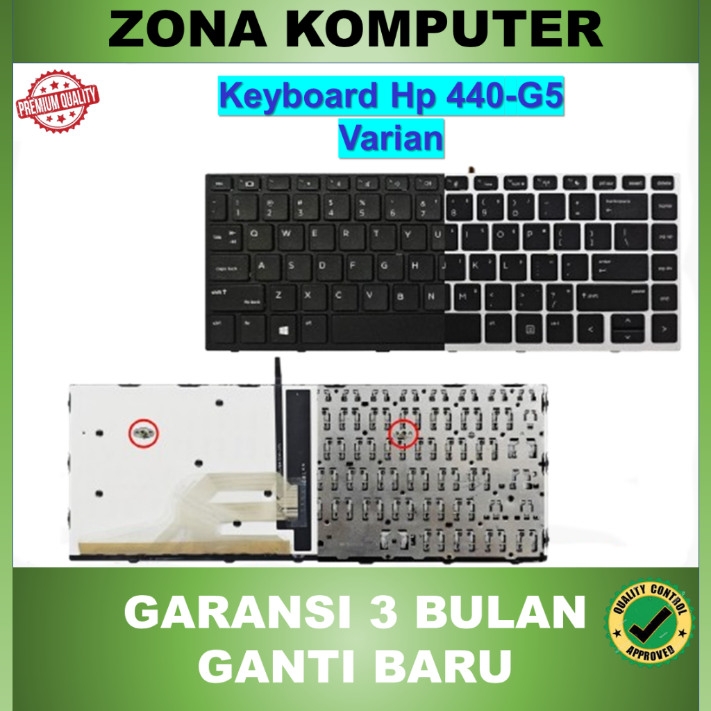 HP Probook 440-G5 440 G5 430-G5 430 445-G5 445 G5 คีย์บอร์ดแบ็คไลท์สีเงิน