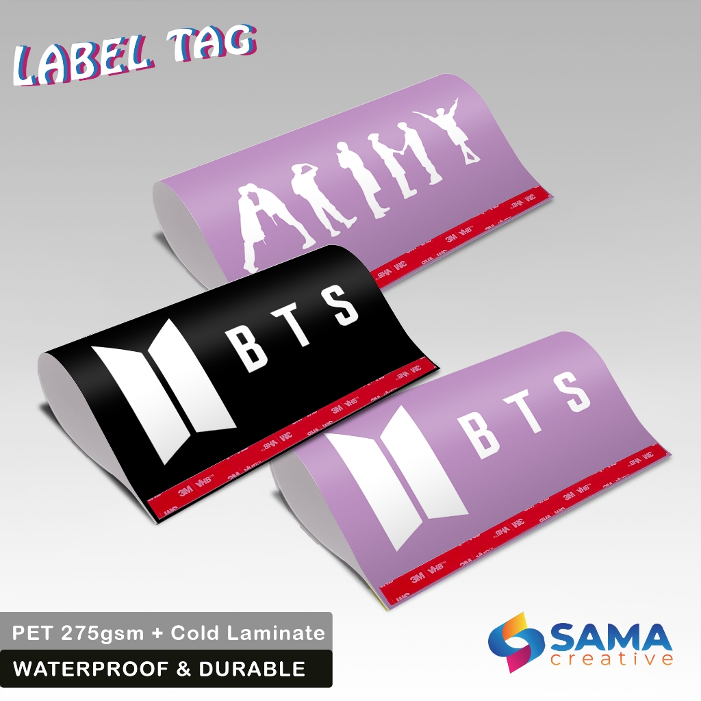 BTS Series - ป้ายแท็กรถยนต์และรถจักรยานยนต์ - Variations ฝาครอบประตูท้ายรถ - Viral BTS Army Vehicle One Piece Sticker Decorative