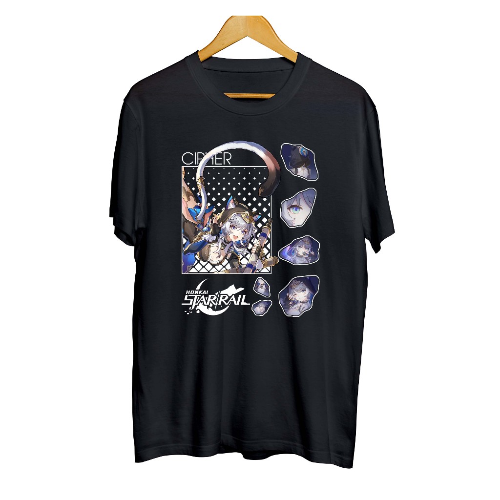 เสื้อยืด Distro อะนิเมะเกมที่ไม่มีที่สิ้นสุด CIPHER HSR	- HONKAI STAR RAIL	วัสดุหวี 30ส