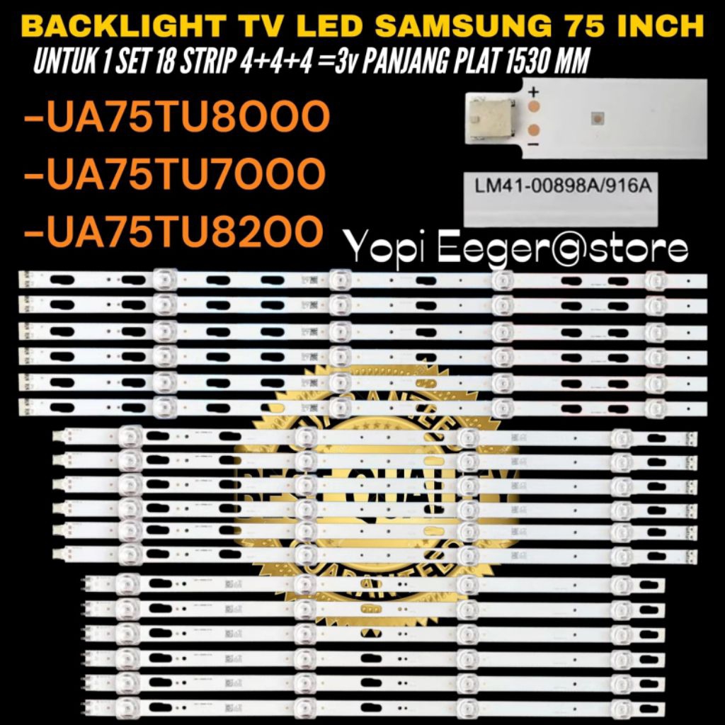 SAMSUNG 75 INCH TV BACKLIGHT UA-75TU8000- UA-75TU7000- UA-75TU8200 SAMSUNG 75 INCH TV BACKLIGHT