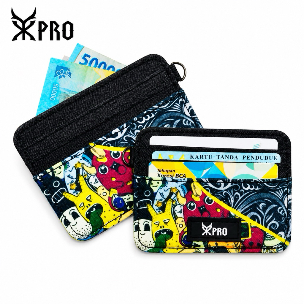YXPRO Mini Wallet ATM Card Holder Smart Slim Wallet Credit Card Holder - Doodle x Batik