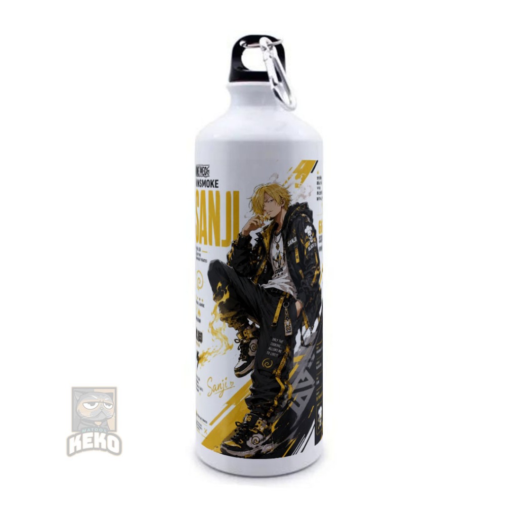 Vinsmoke Sanji Street Stayle Sport Bottle, Black Leg Sanji, Chef Of The Straw Hat Pirates, Germa Kin