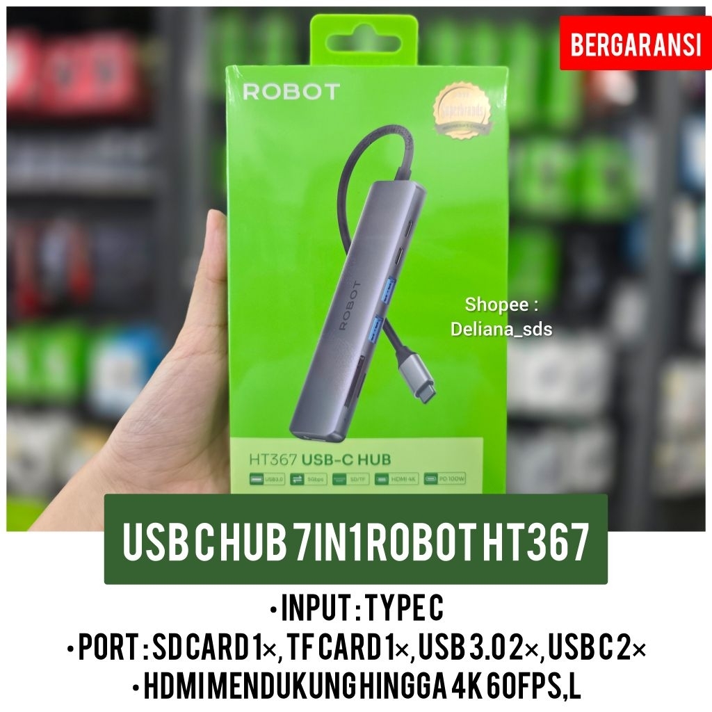 USB Hub Robot HT367 อย่างเป็นทางการรับประกัน 1 ปี Usb Hub Type C Robot Usb Hub Type C Robot Usb Hub 