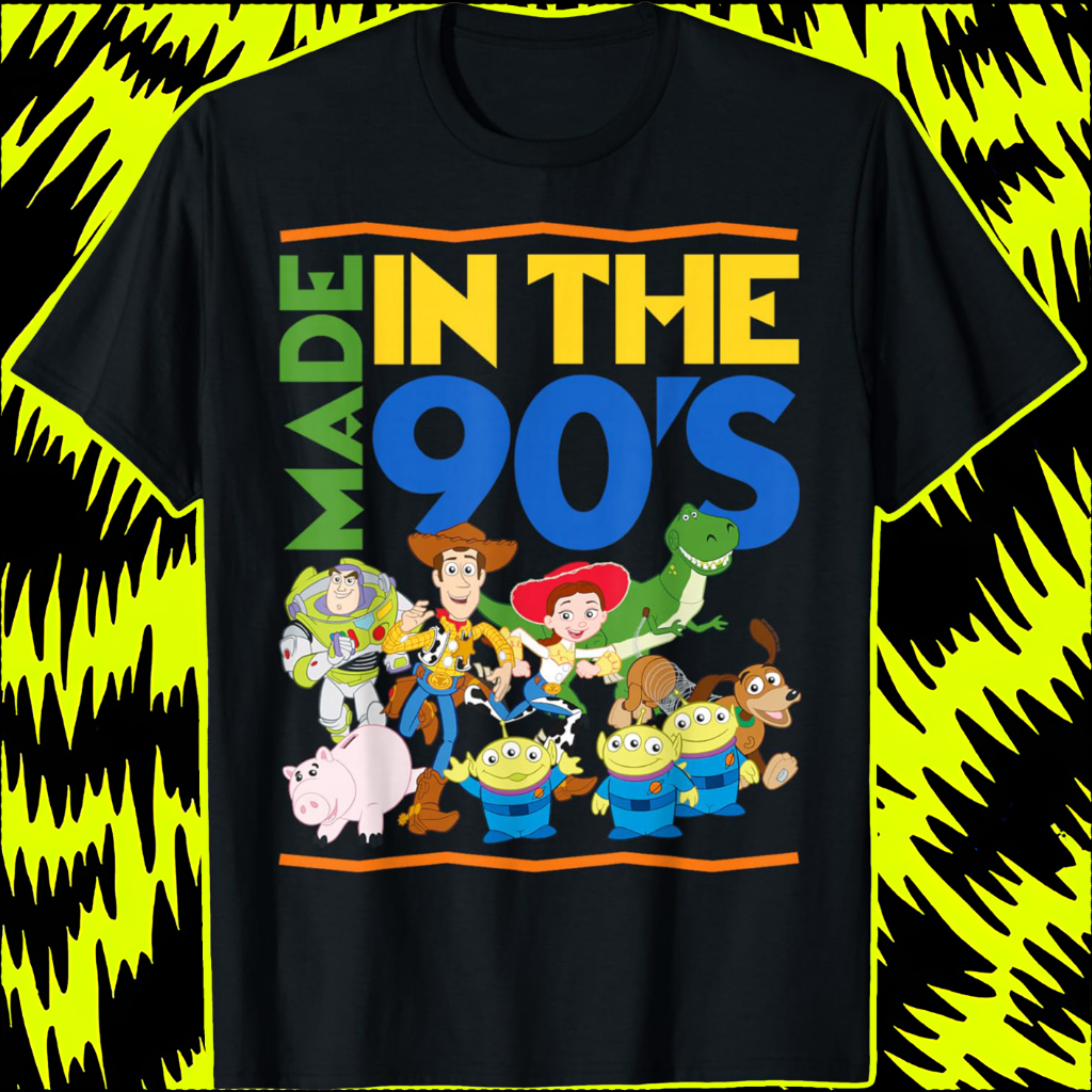 Makeyoushine X Generation90 Toy Story Made in the 90s Graphic T-Shirt – Vintage 90s Retro Mens Women