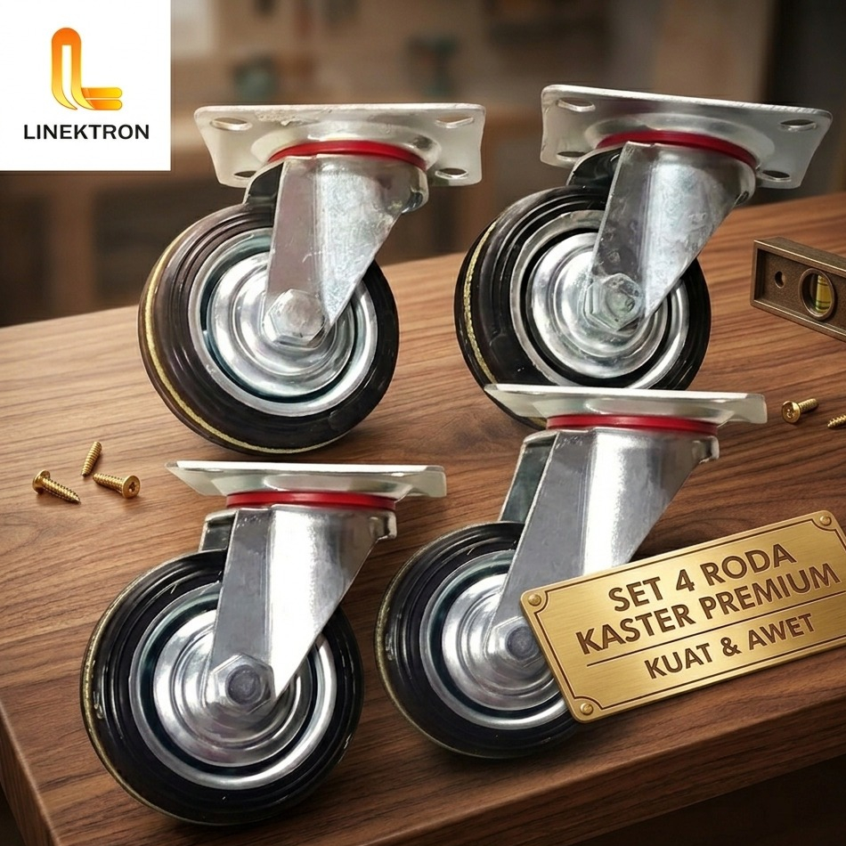 (ขาย 1 ชุด = 4 ชิ้น) 3 INCH 4 INCH TROLLEY WHEELS / 3 INCH 4 INCH RUBBER WHEELS / 3 INCH และ 4 INCH 