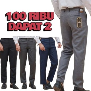 100 RIBU DAPAT 2 !!! CELANA KANTOR FORMAL || CELANA KERJA PRIA MODEL SLIMFIT