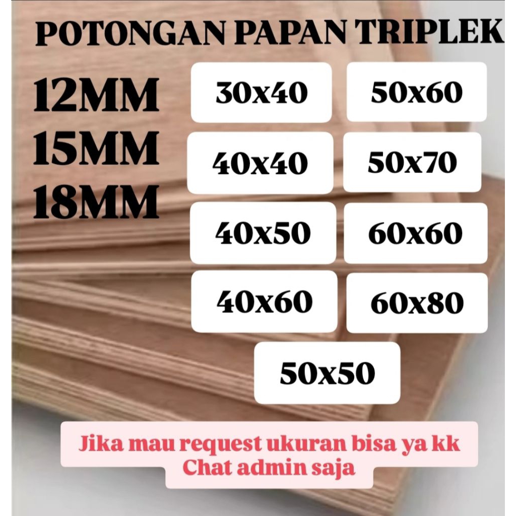 KSTUFF CUSTOM CUT PLYWOOD BOARD 12 มม. 15 มม. 18 มม