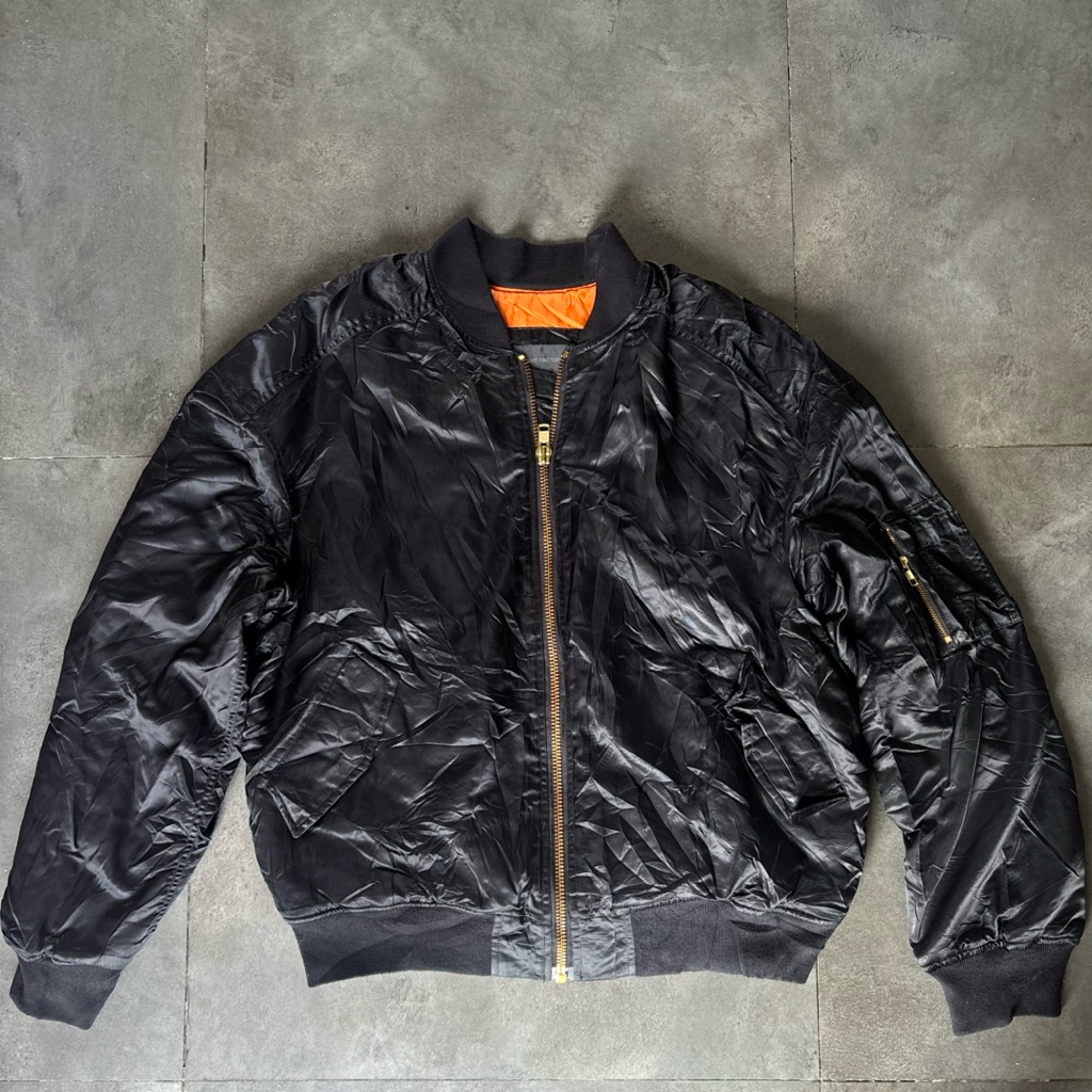 Suit Factory Jumbo Black Bomber Jacket Man