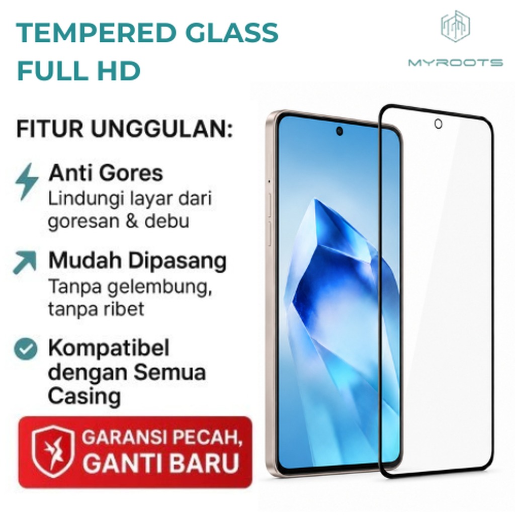 Myroots กระจกนิรภัย Full HD Itel Power 70 P65 P55 P40 P38 P37 P36 Pro + Plus ป้องกันหน้าจอ