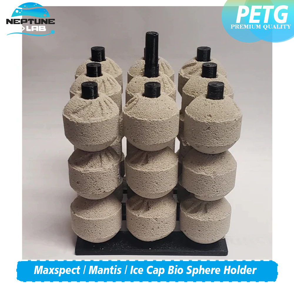 Maxspect / Mantis / Ice Cap Bio-Sphere Bio-Ball Maxspect Bio Sphere Holder 3x3 หมุดสําหรับ 27 ชิ้น