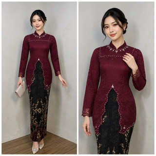 Kebaya Rainy Payet Hijab Krah Sanghai | Kebaya Remaja | Kebaya Modern Wisuda
