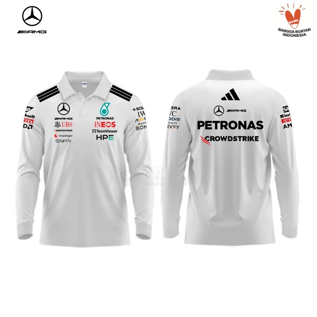 เสื้อโปโล เสื้อยืด เสื้อเชิ้ตคอปกแขนยาว Mercedes AMG Petro Nas 2026 Formula One F1