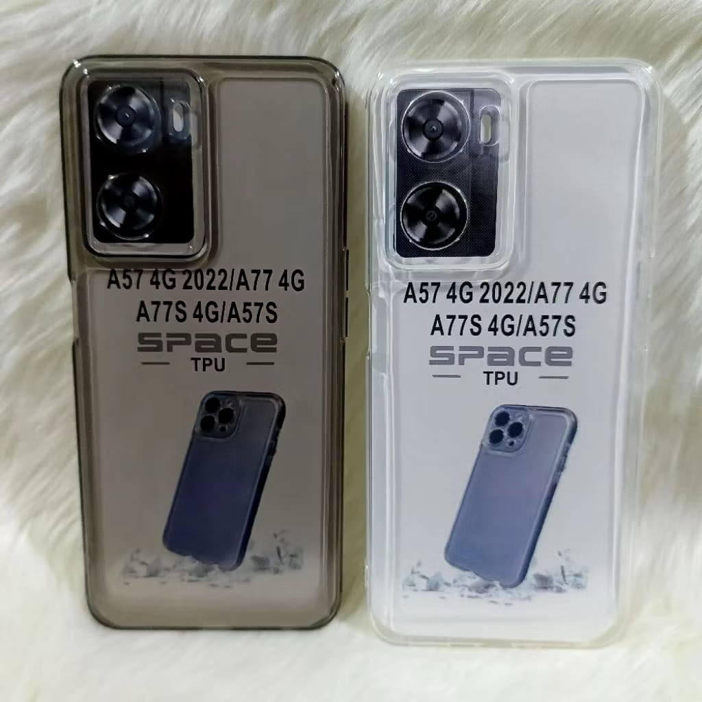 เคสนิ่ม Original Space Transparent Oppo A57 4G 2022 / A77 4G / A77S 4G 2022 / A57S Silicone 2.1MM + 